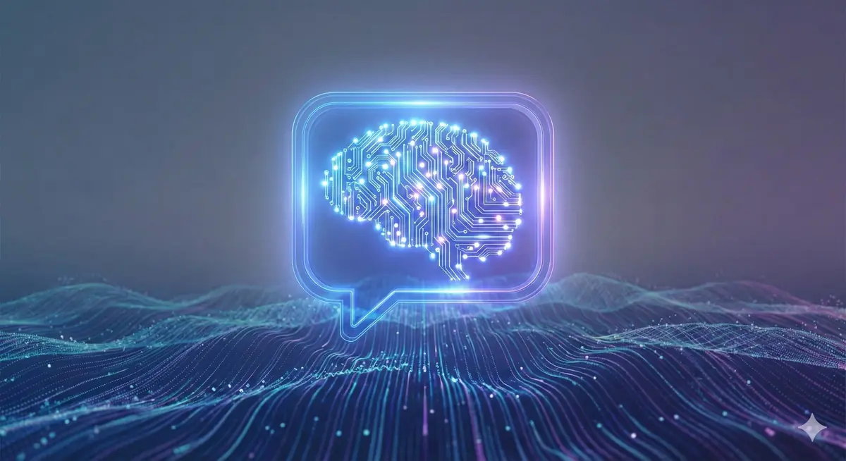 Ilustración de inteligencia artificial aplicada a automatización de procesos
